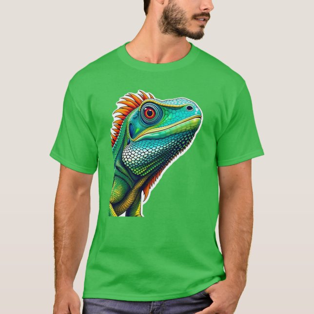 Camiseta Retrato de iguana (Anverso)
