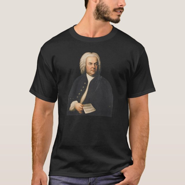 Camiseta retrato de J.S. Bach (Anverso)
