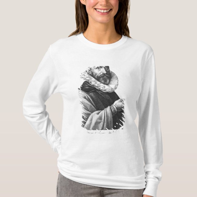 Camiseta Retrato de Jan Pieterszoon Sweelinck, 1624 (Anverso)