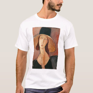 Camiseta Retrato de Jeanne Hebuterne en un gran gorra