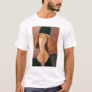 Camiseta Retrato de Jeanne Hebuterne en un gran gorra