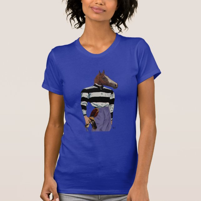 Camiseta Retrato de jockey sobre Carreras de caballo (Anverso)
