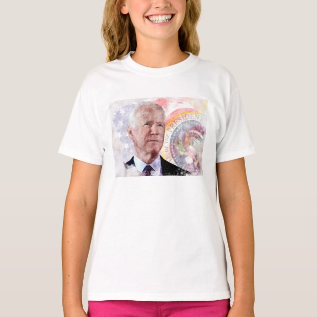 Camiseta Retrato de Joe Biden, presidente de Estados Unidos (Anverso)