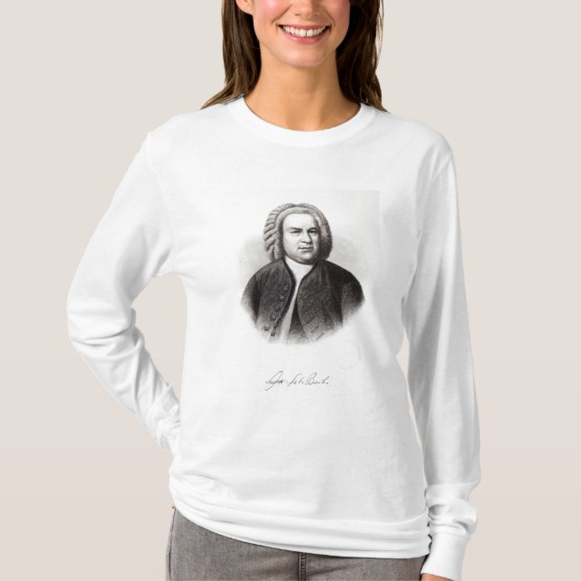 Camiseta Retrato de Johann Sebastian Bach (Anverso)
