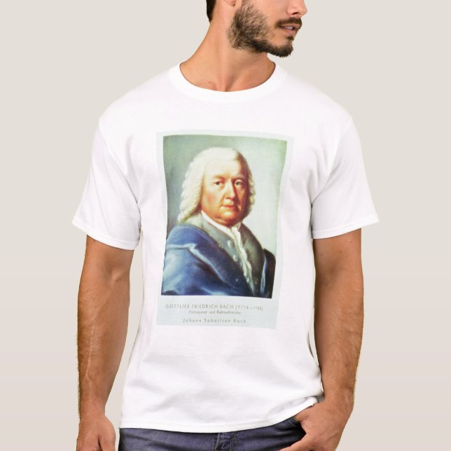 Camiseta Retrato de Johann Sebastian Bach (Anverso)