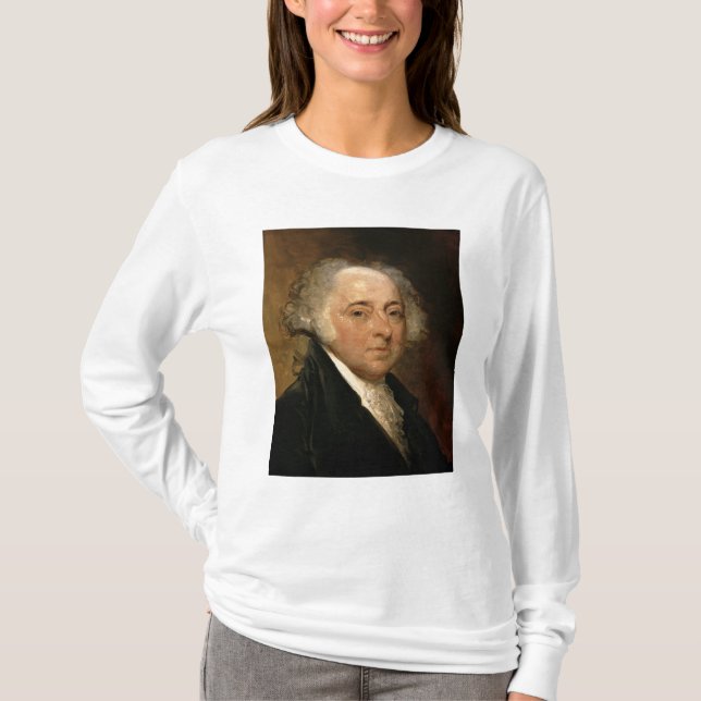 Camiseta Retrato de John Adams (Anverso)