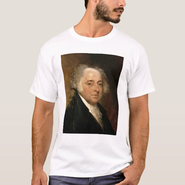 Camiseta Retrato de John Adams (Anverso)