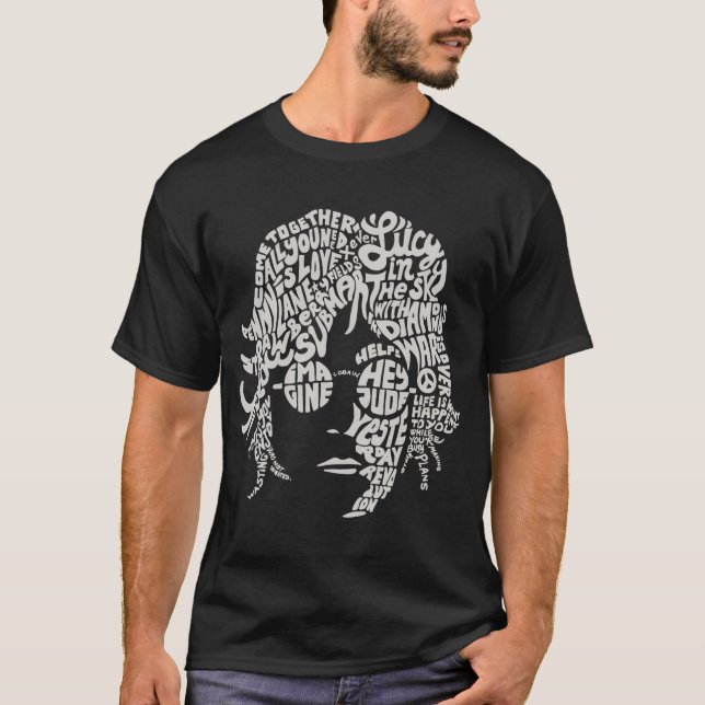 Camiseta Retrato de John Lennon (Anverso)