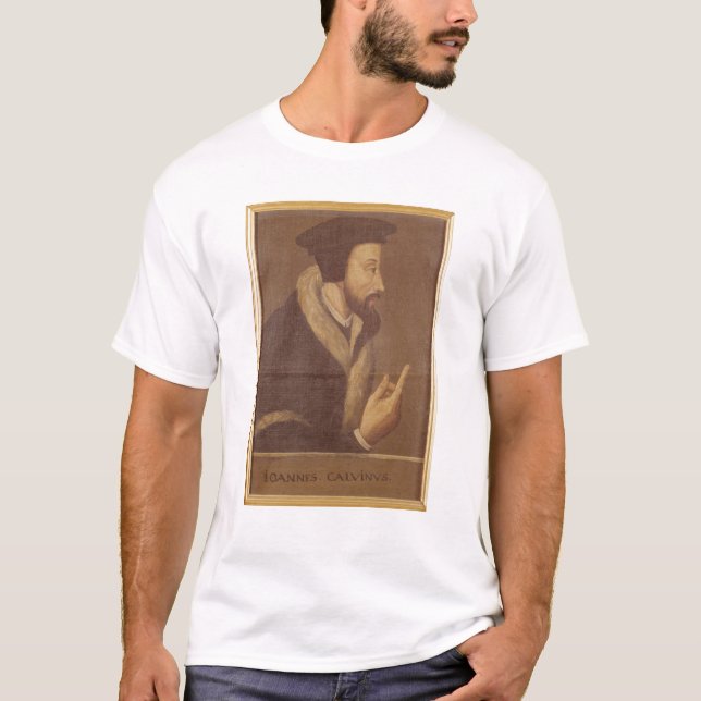 Camiseta Retrato de Juan Calvino (Anverso)
