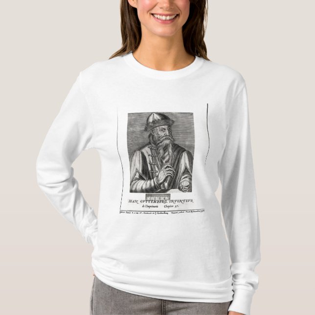 Camiseta Retrato de Juan Gutenberg (Anverso)