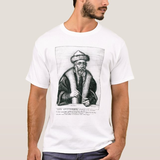 Camiseta Retrato de Juan Gutenberg (Anverso)