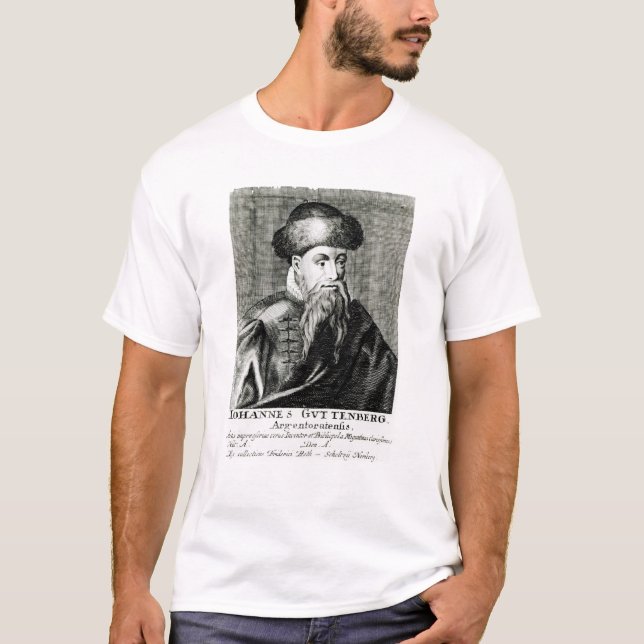 Camiseta Retrato de Juan Gutenberg (Anverso)
