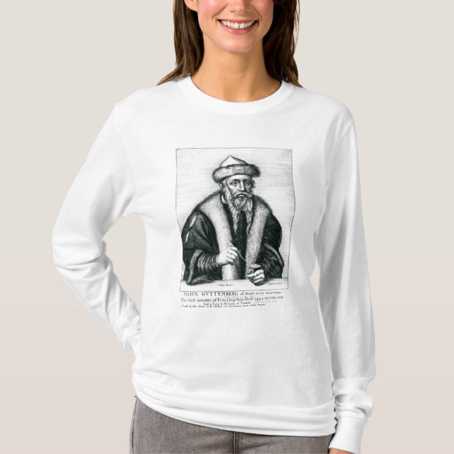 Camiseta Retrato de Juan Gutenberg (Anverso)
