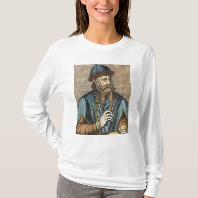Camiseta Retrato de Juan Gutenberg 2 (Anverso)