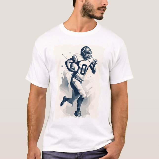 Camiseta ✪ retrato de jugador de fútbol ☛ vector abstracto  (Anverso)