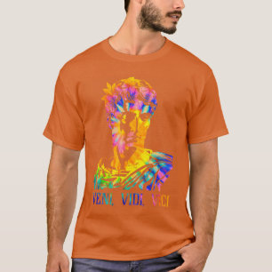Camiseta Retrato de Julio César con patrón de tinte Withie