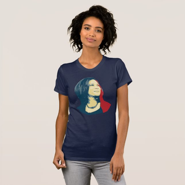Camiseta Retrato de Kamala Harris (Anverso completo)