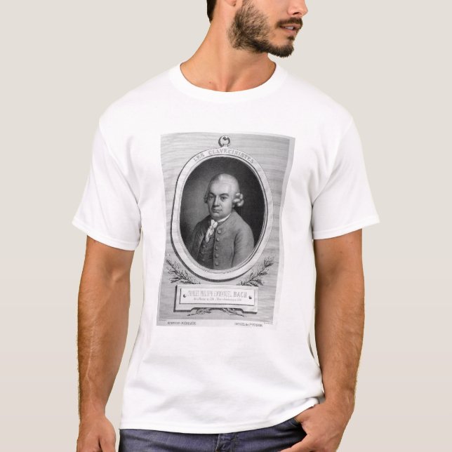 Camiseta Retrato de Karl Philipp Manuel Bach (Anverso)