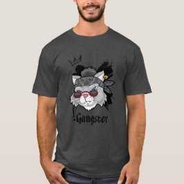 Camiseta Retrato de la calle Gangster Cat