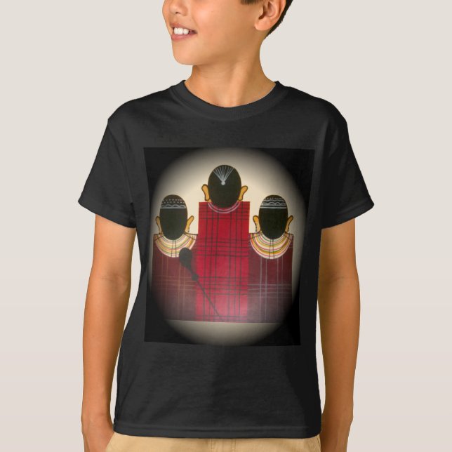 Camiseta Retrato de la familia Maasai bajo control (Anverso)