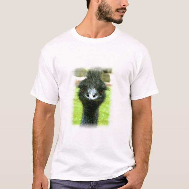 CAMISETA RETRATO DE LA FOTO DEL PÁJARO DEL EMU (Anverso)