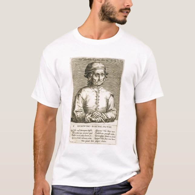 Camiseta Retrato de la placa 3 de Hieronymus Bosch (Anverso)