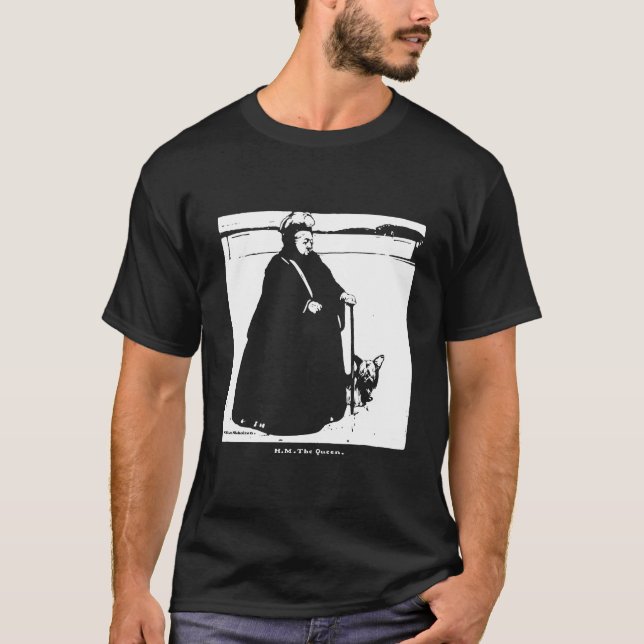 Camiseta Retrato de la Reina Victoria y el Perro Yorkie (Anverso)