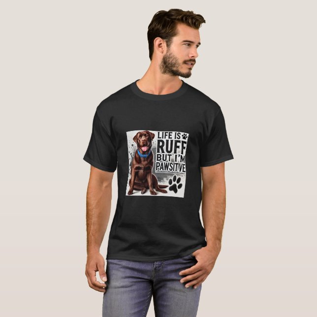 Camiseta Retrato de laboratorio de chocolate lindo (Anverso completo)