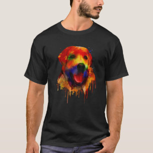 Camiseta Retrato de Labrador Retriever con Salpicaduras Col