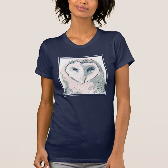 Camiseta Retrato de Lechuza Funky (Anverso)