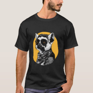 Camiseta Retrato de lentes de sol de Lemur Madagascar Motif
