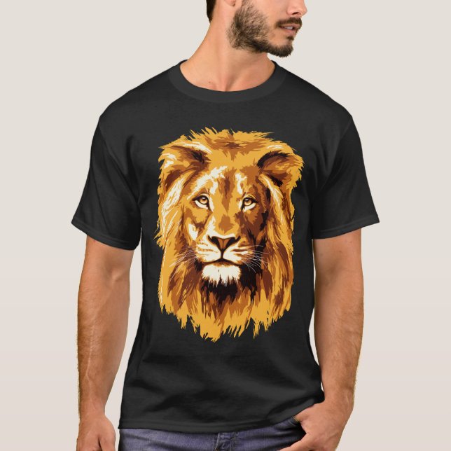 Camiseta retrato de león (Anverso)
