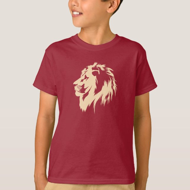 Camiseta Retrato de león (arena) (Anverso)