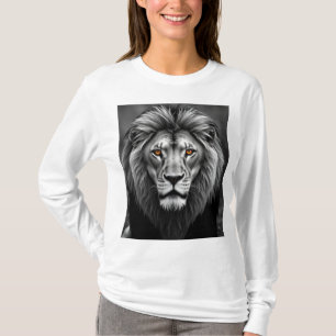 Camiseta Retrato de león majestuoso - Fuerza en el arte del