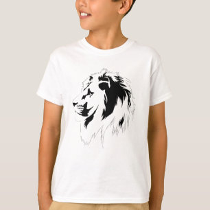 Camiseta Retrato de león (negro)