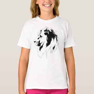 Camiseta Retrato de león (negro)