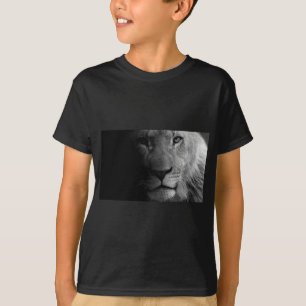 Camiseta Retrato de León sobre Liderazgo Motivador en Blanc