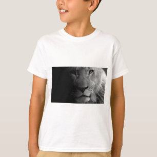 Camiseta Retrato de León sobre Liderazgo Motivador en Blanc