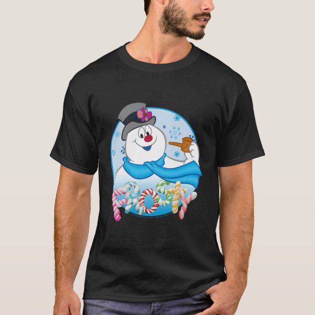 Camiseta Retrato De Letras De Velas De Nieve Congeladas (Anverso)