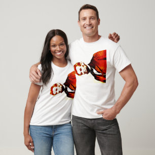 Camiseta Retrato de Lincoln Pop Art Colorido de Lado