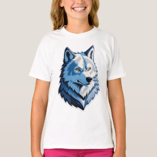 Camiseta Retrato de Lobo con Escarcha Invernal