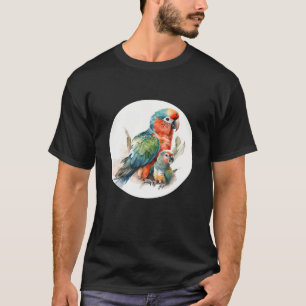 Camiseta Retrato de loros y amantes de las aves tropicales