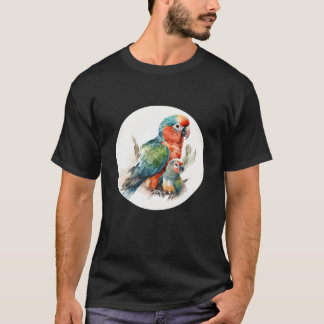 Camiseta Retrato de loros y amantes de las aves tropicales