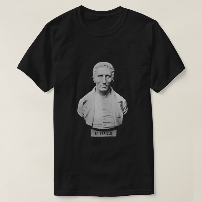 Camiseta Retrato de Louis Braille (Diseño del anverso)