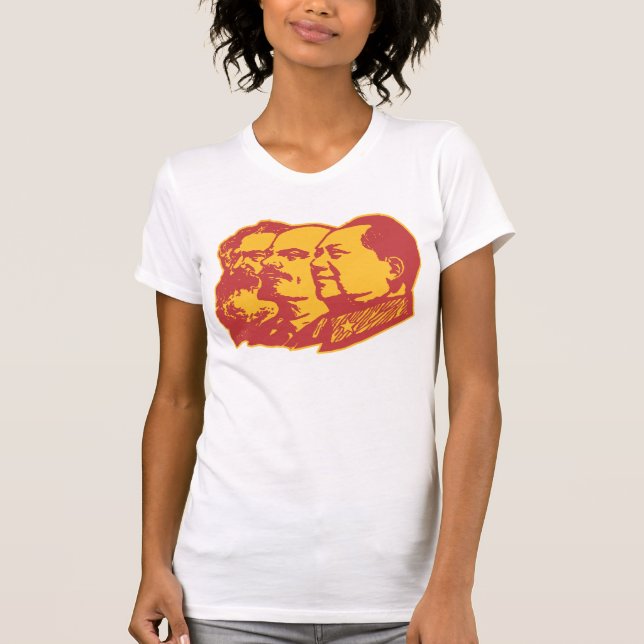 Camiseta Retrato de Marx Lenin Mao (Anverso)