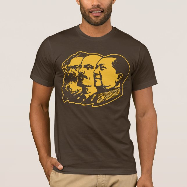 Camiseta Retrato de Marx Lenin Mao (Anverso)