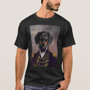 Camiseta Retrato de Mascota renacentista de perro de Dachsh
