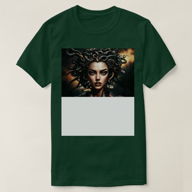 Camiseta Retrato de Medusa Gorgon (Diseño del anverso)