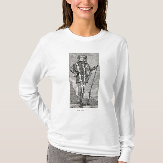 Camiseta Retrato de Meriwether Lewis grabado (Anverso)