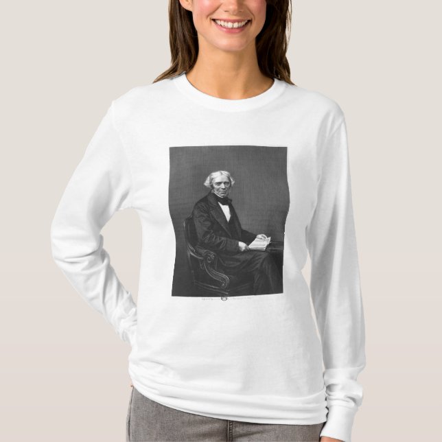 Camiseta Retrato de Michael Faraday (Anverso)